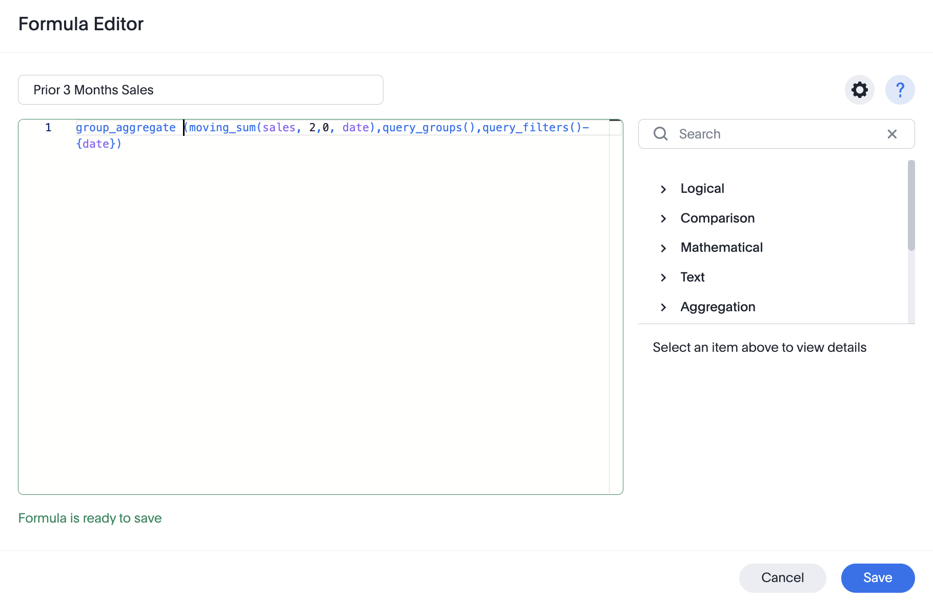 Filters and moving functions