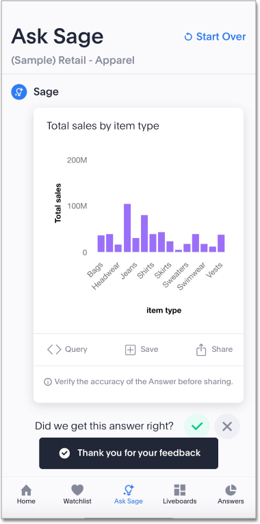 Ask Sage feedback