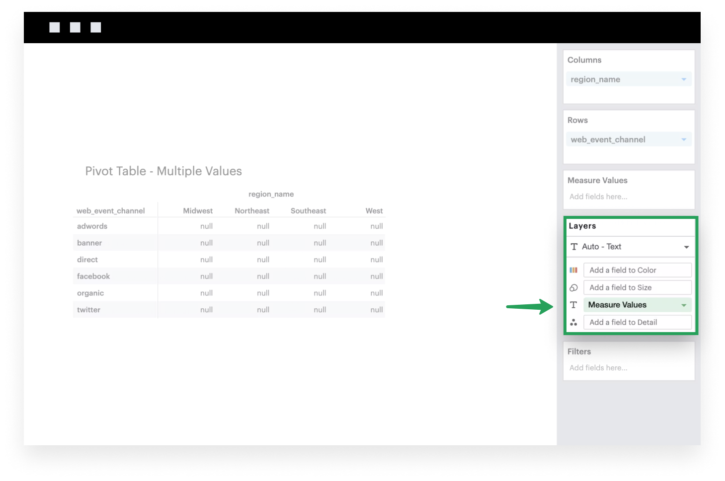 Add measure values to Text