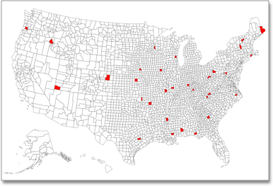 Washington Counties in United States