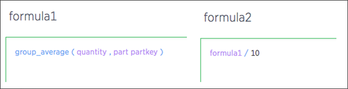 Saved formula called formula1 referenced in formula2