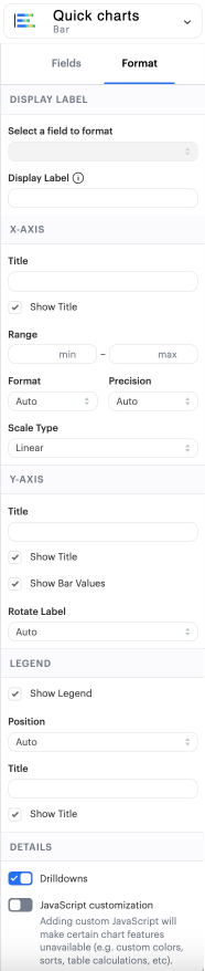 Legend formatting options