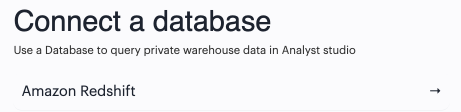 Select a Database