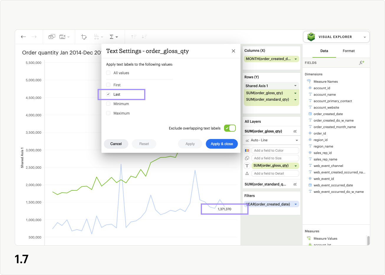 text labels 1.7