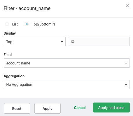 Top N Filter
