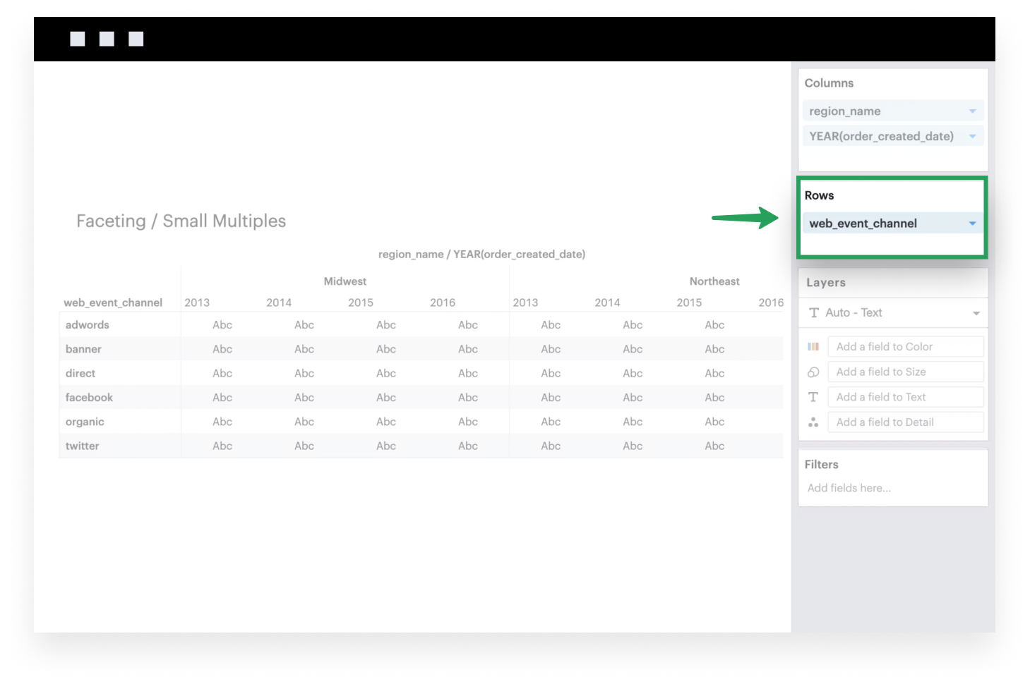 Add dimensions to Rows