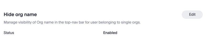 Hide org name