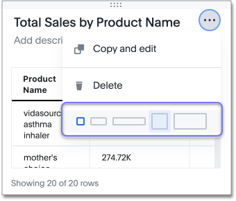 Change the size of a visualization