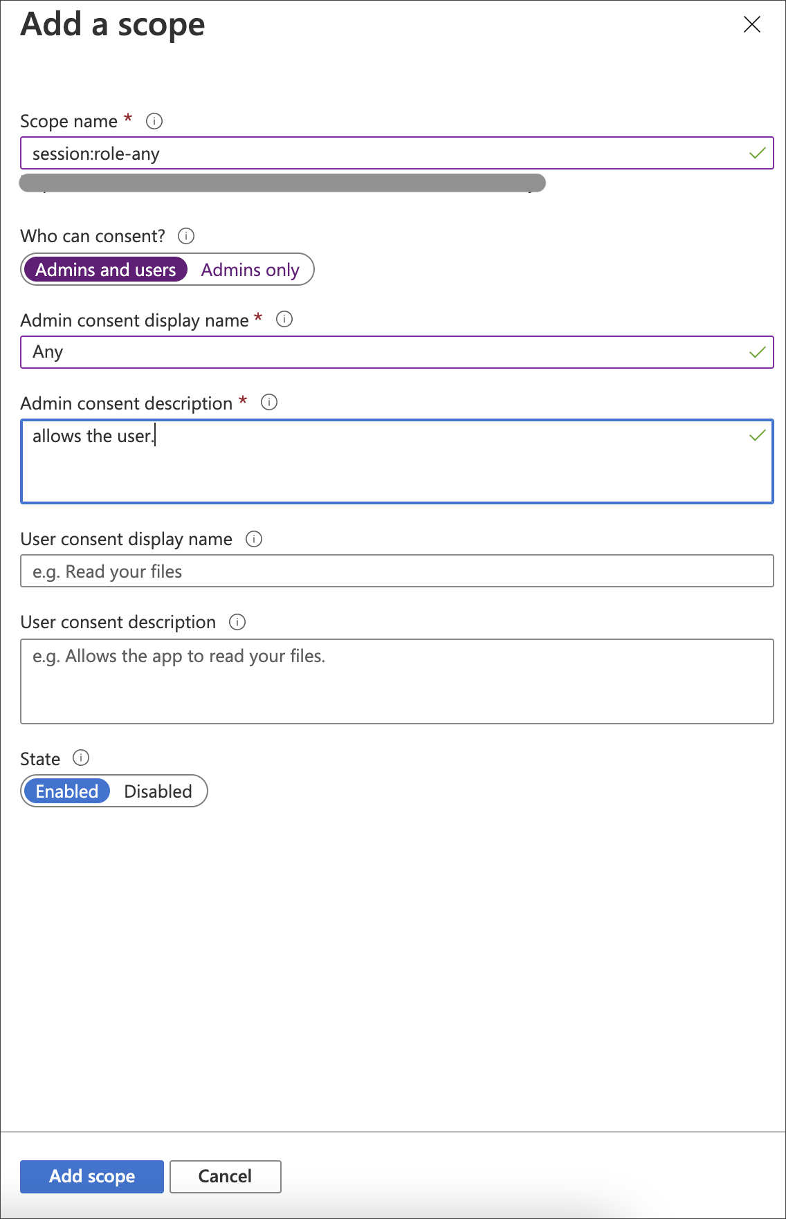 Add a scope modal image