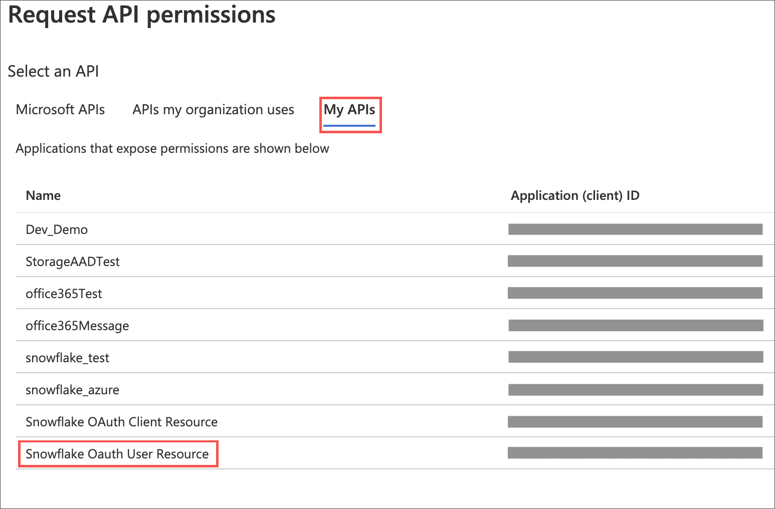 Click on the OAuth Resource