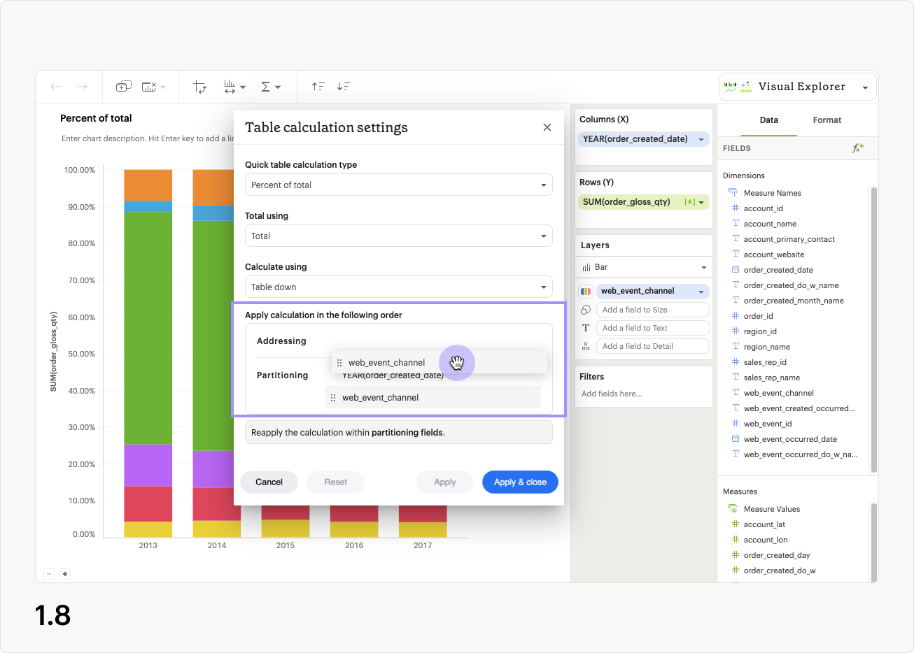 Table calc settings 1.8