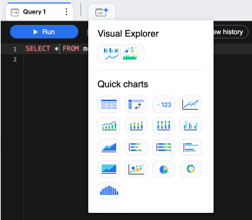 Visual Explorer menu