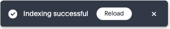 Indexing successful
