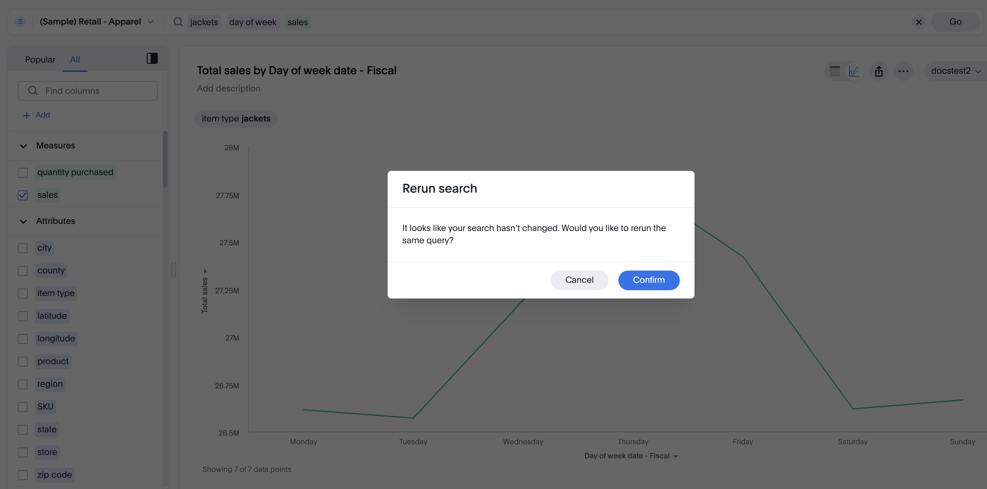Rerun search query