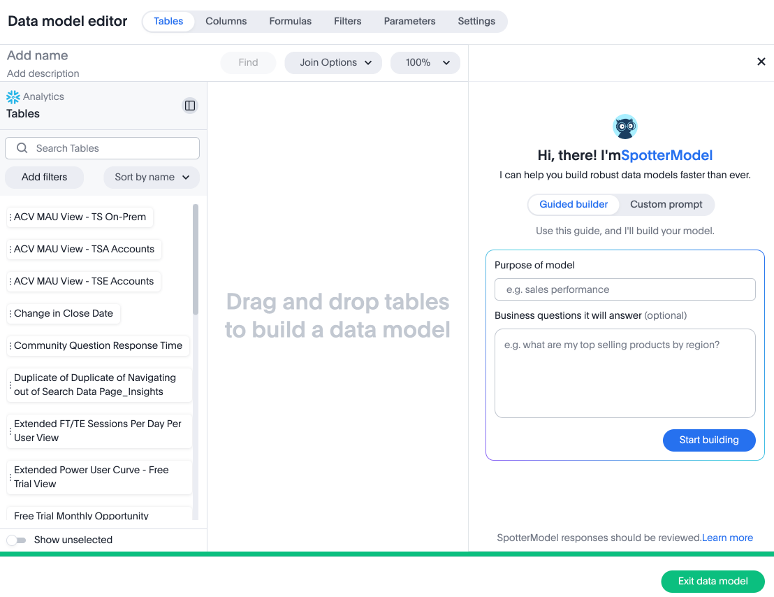 Create a model using SpotterModel.