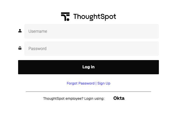 Community login page