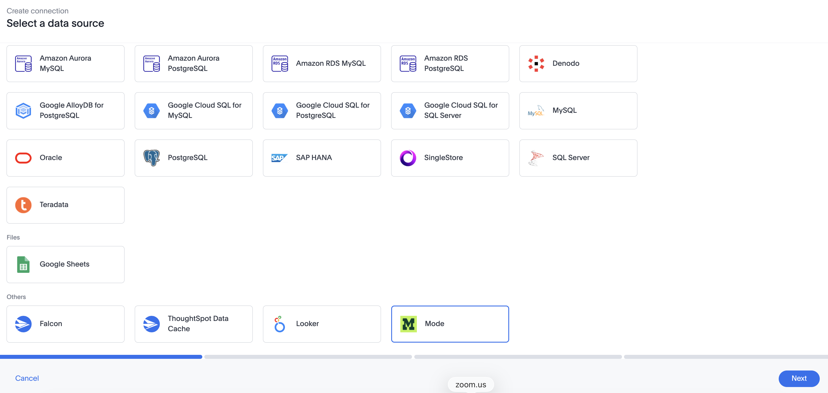 Add a Mode connection
