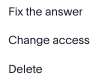 Options from the More menu include *Fix the answer*