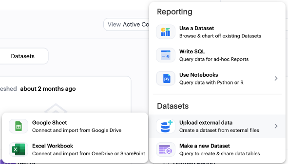 upload external data