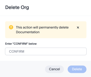 admin2 delete org