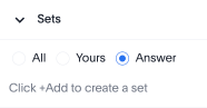 Answer-level set