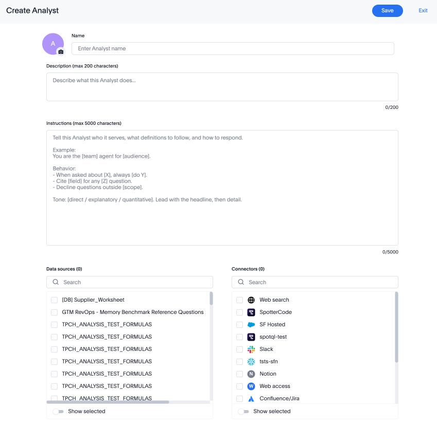 create spotter analyst