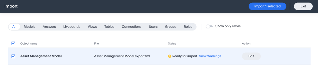 Import memory sources