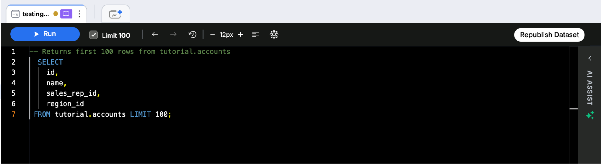 Query history