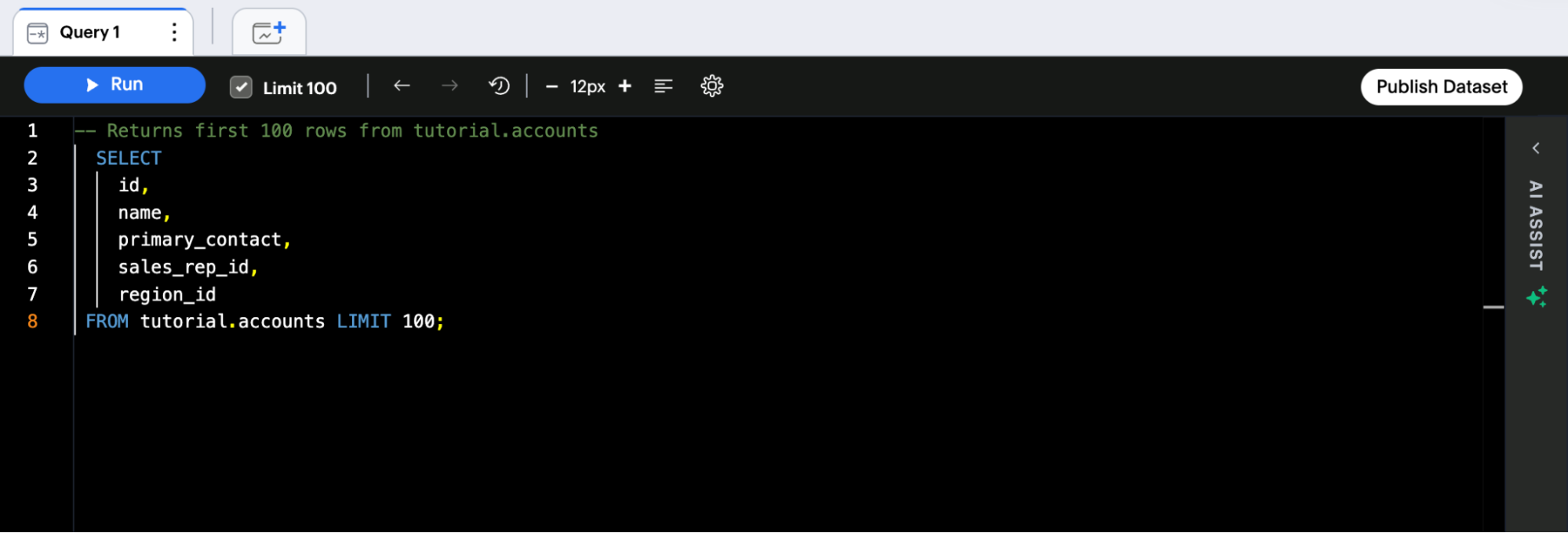 Code editor