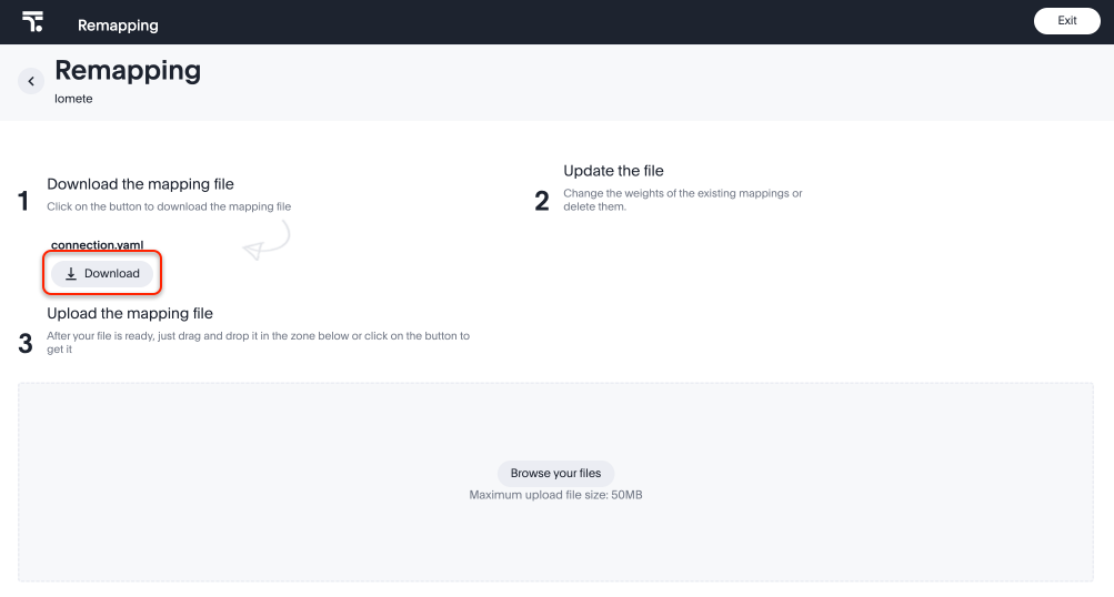 Download the source mapping file