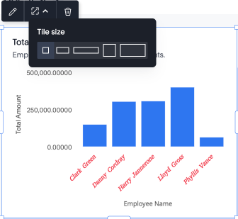 Change the size of a visualization