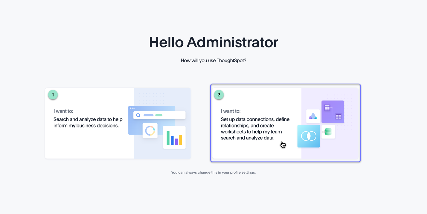 Business user or analyst screen
