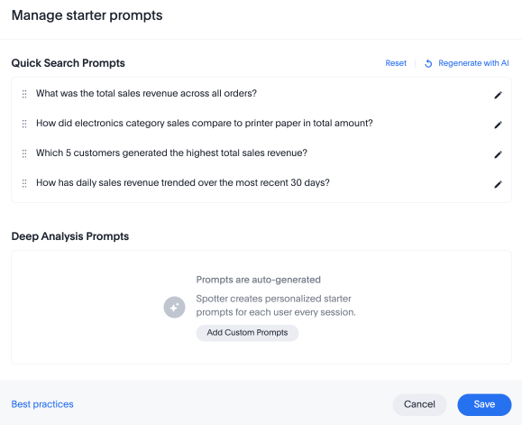 AI-generated search prompts