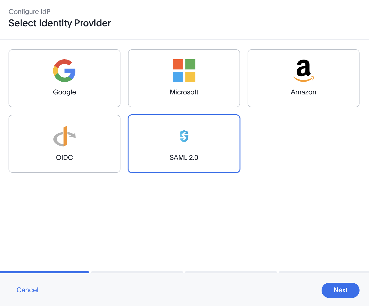 Select your IdP
