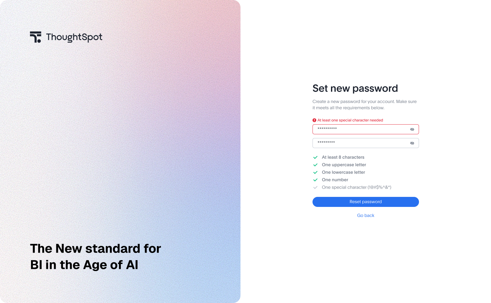 Activate ThoughtSpot user account