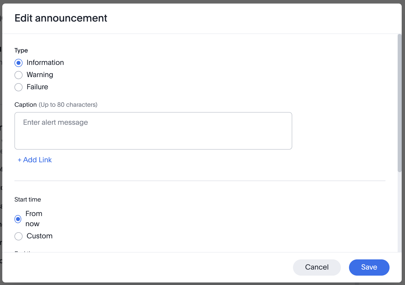 Create an announcement