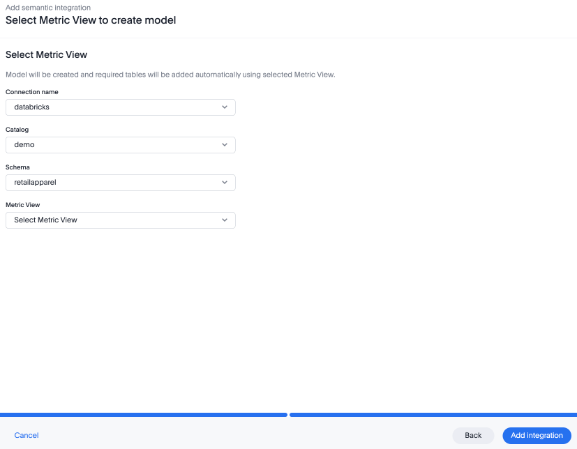 Add your metric view