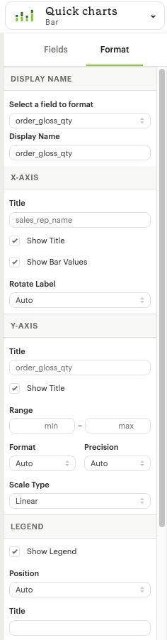 Legend formatting options