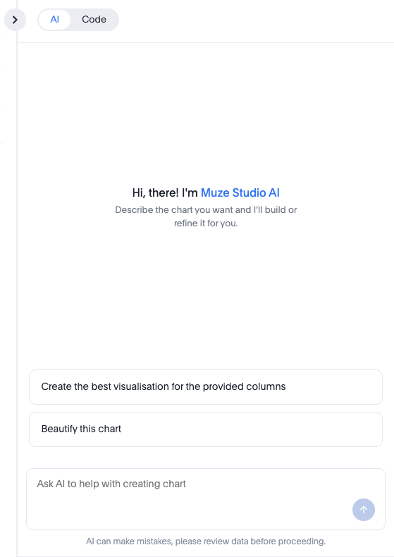 muze studio ai chat window