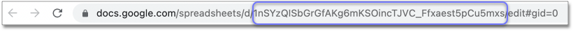 Find the Google Spreadsheet ID