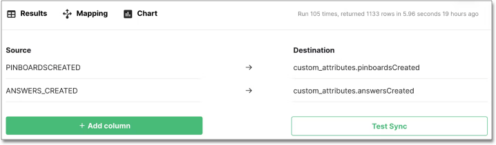 Map SQL columns to Drift