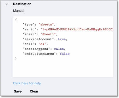 Update JSON manually