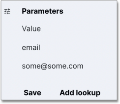 Add Lookup under Parameters