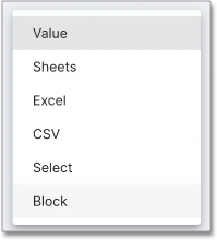 Select Block as parameter type