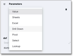 Select type as Drill Down