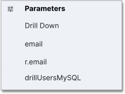 Select parameter names for your block