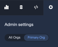 Admin settings tab