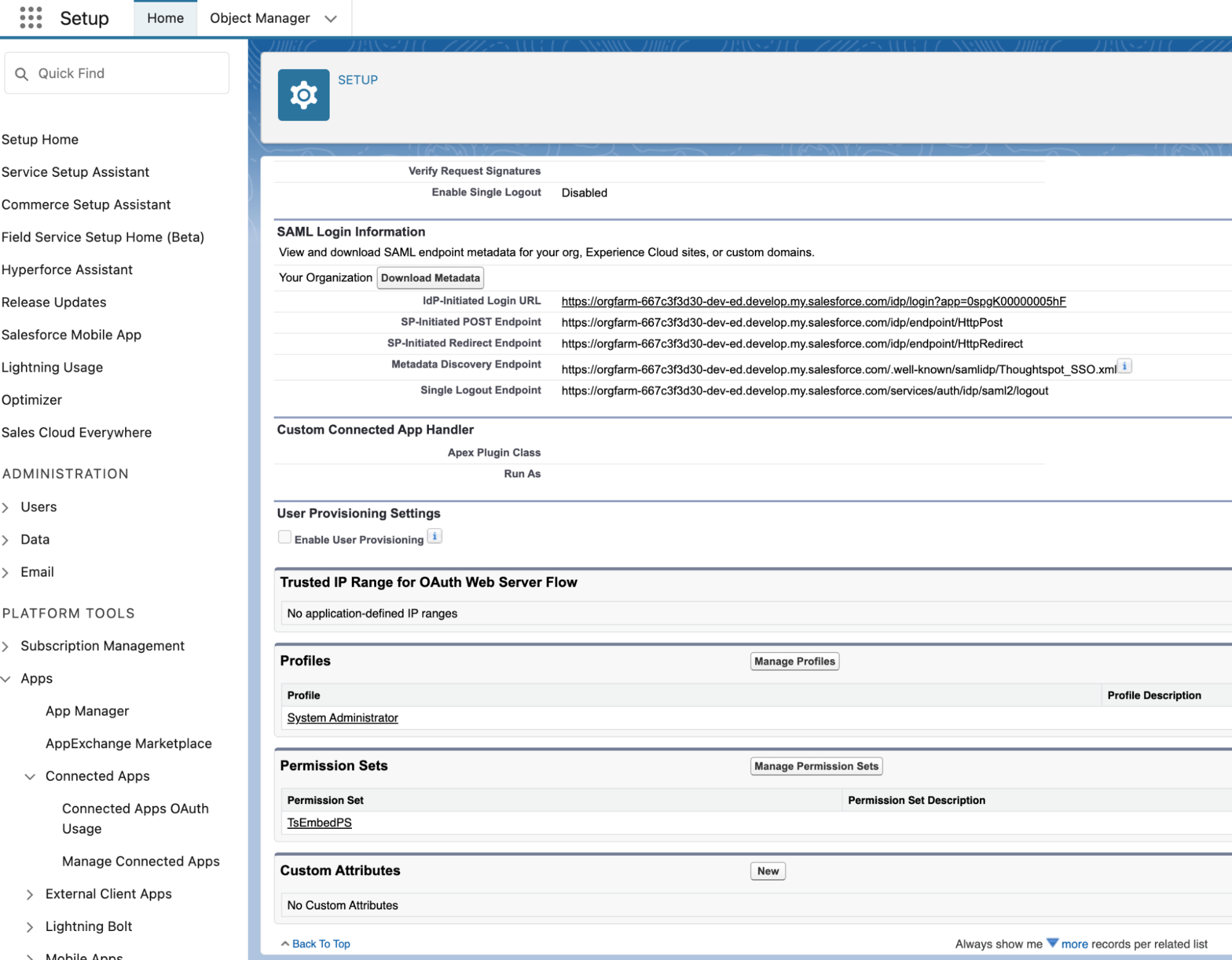 Profile details page