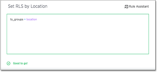 Sample RLS rule