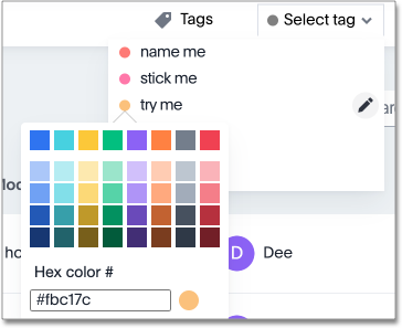 Edit a tag color